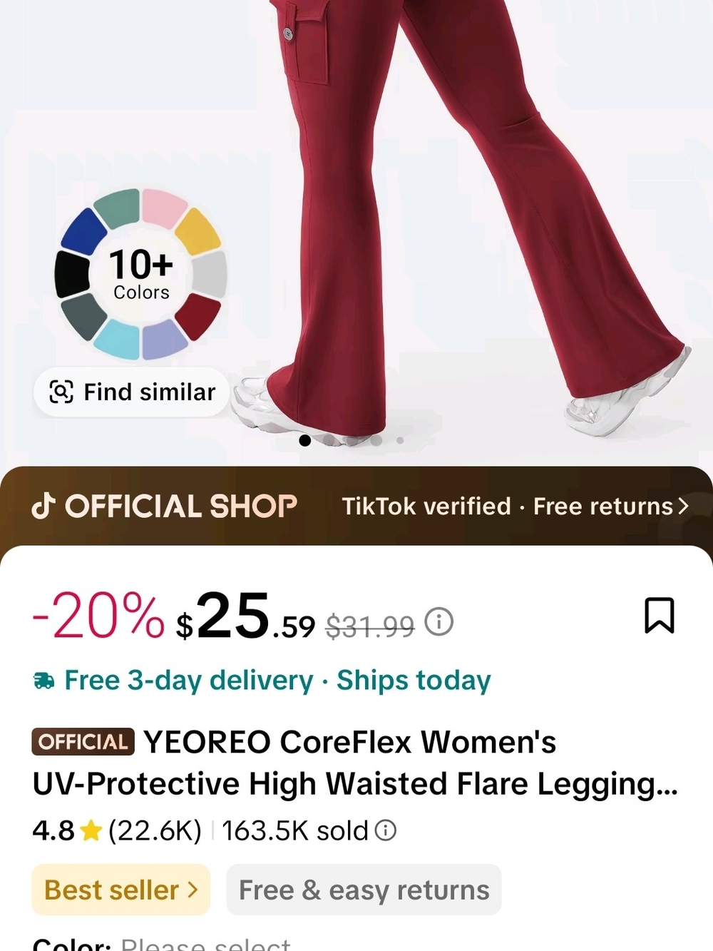 Women's High-Waisted Flare Leggings